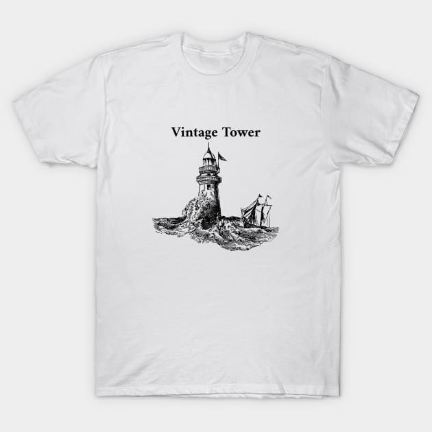 Vintage Motor Ship Antique Fisherman Classic Retro T-Shirt by Flowering Away